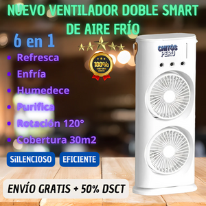 VENTILADOR DOBLE SMART DE AIRE FRÍO