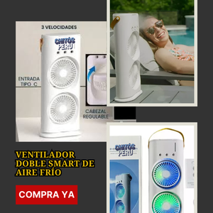 VENTILADOR DOBLE SMART DE AIRE FRÍO